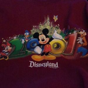 Long sleeve sweat shirt maroon 2x vintage